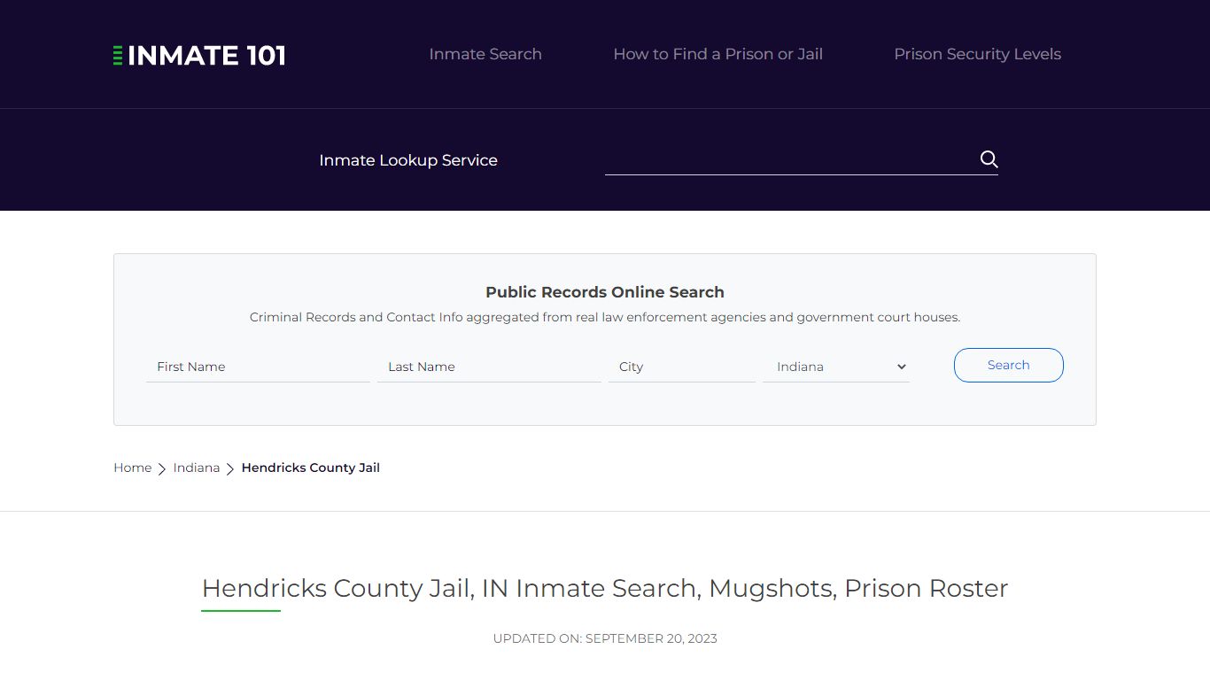 Hendricks County Jail, IN Inmate Search, Mugshots, Prison Roster